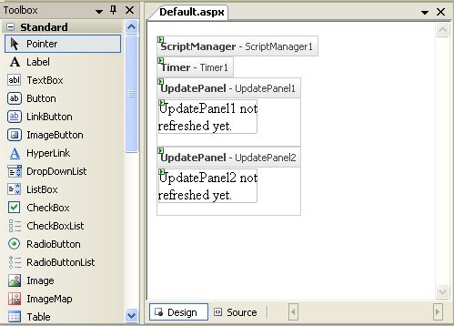 ASP.NET AJAX：在多个UpdatePanle中使用Timer控件 (2)
