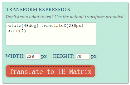 DXImageTransform.Microsoft.Matrix滤镜