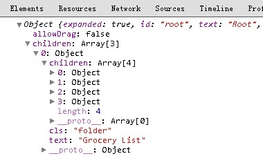 获取Ext Tree/TreeStore加载的原始JSON数据
